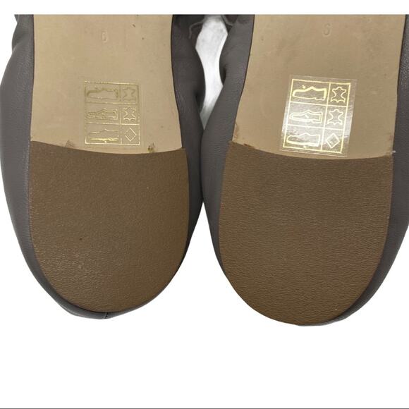 J. Crew Emma Gray Leather Bow Ballet Flats  Bend - Picture 5 of 9